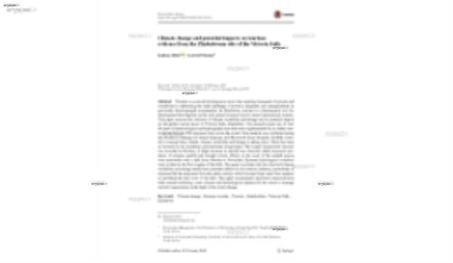 Climate change and potential impacts on tourism: evidence from the Zimbabwean side of the Victoria Falls